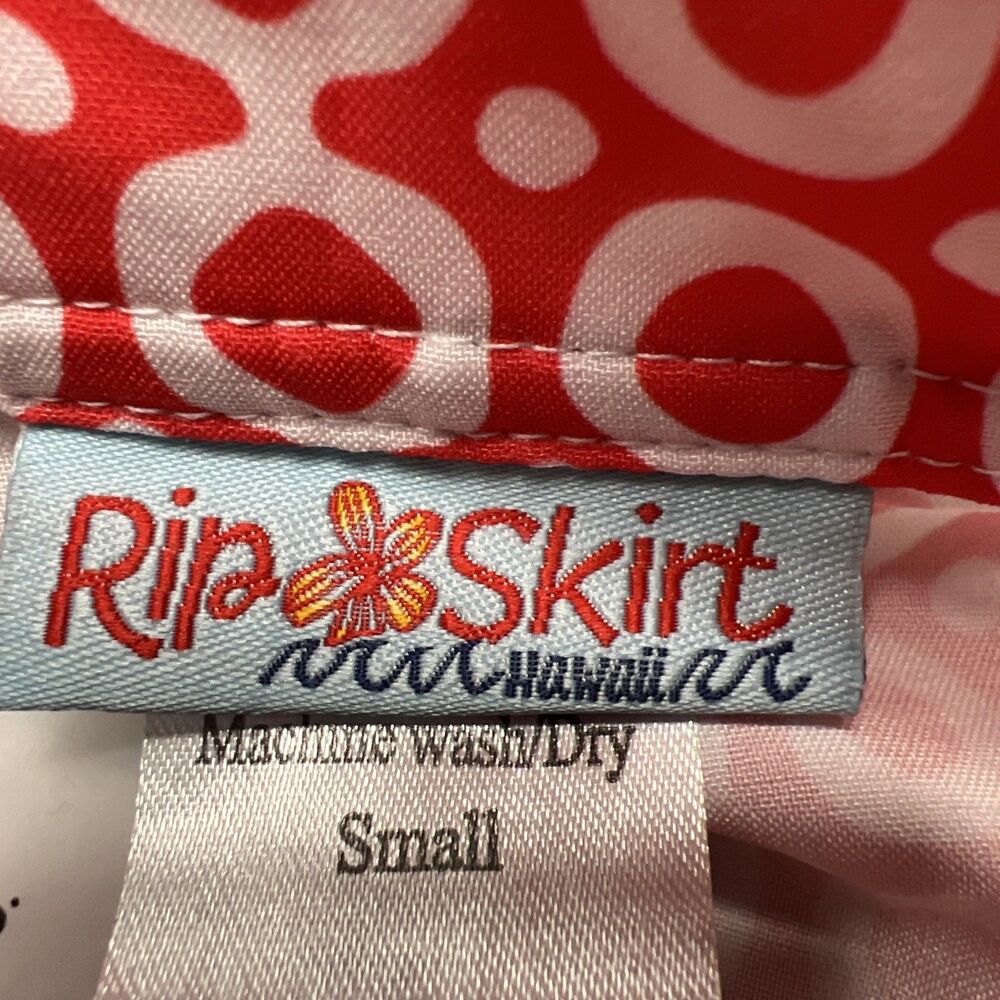 RipSkirt Hawaii NWT Dot Red Mini Wrap Skirt Small Beach Vacation Tropical Adjust - Picture 3 of 8